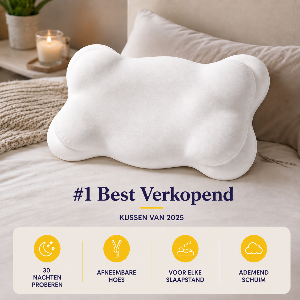 RestUp Wolkenkussen - Ergonomisch Nekkussen