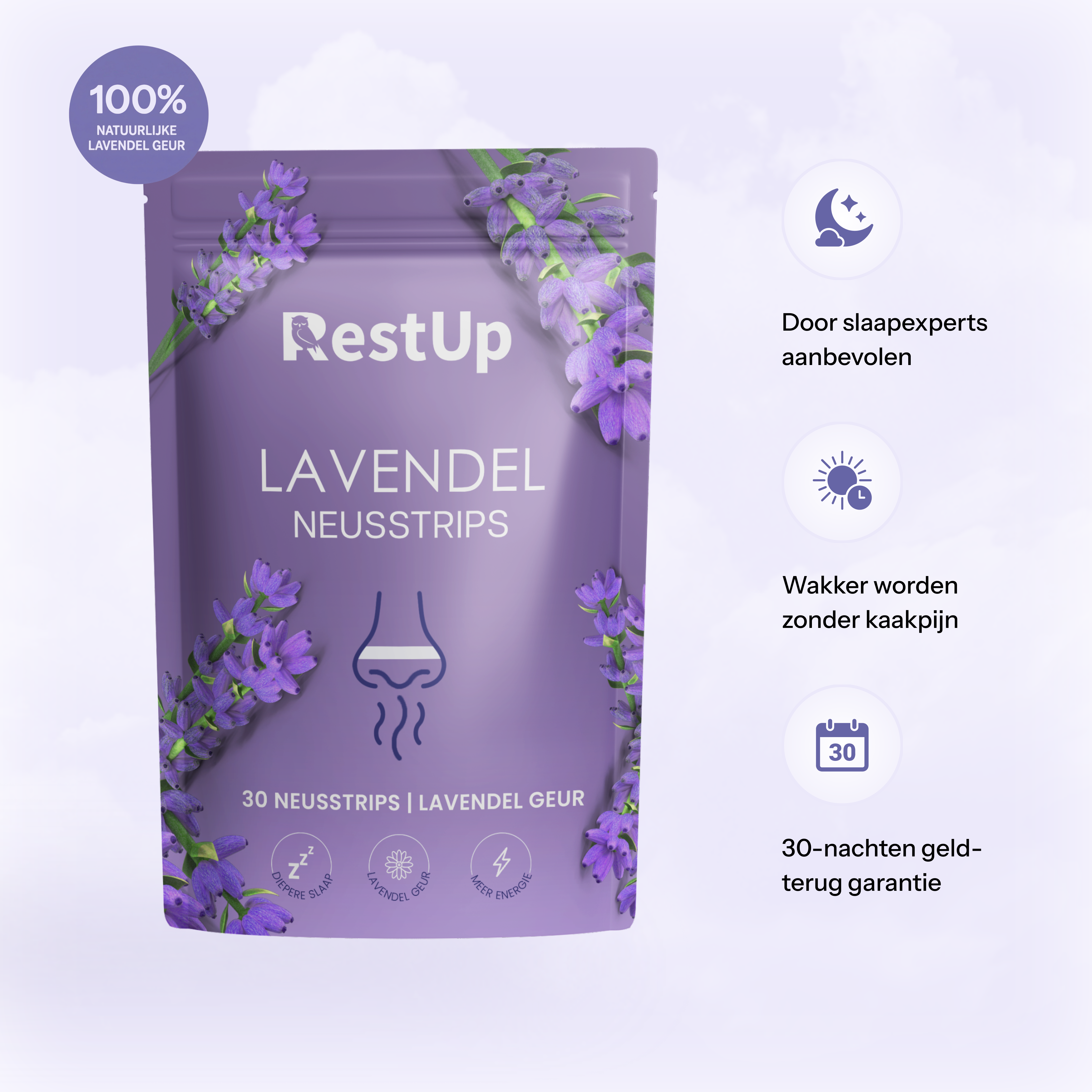 Lavendel Neusstrips voor Kaakpijn