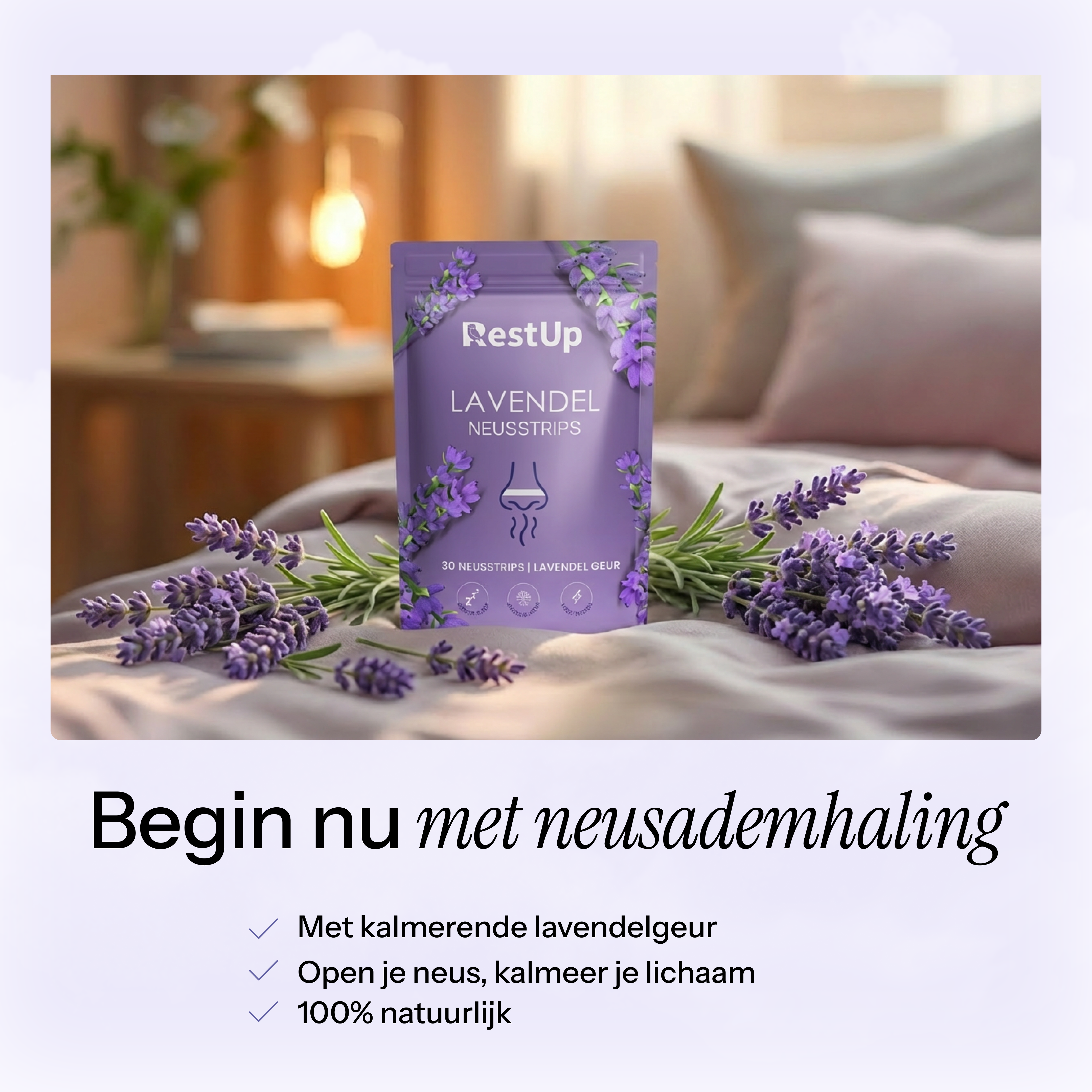 Lavendel Neusstrips voor Kaakpijn