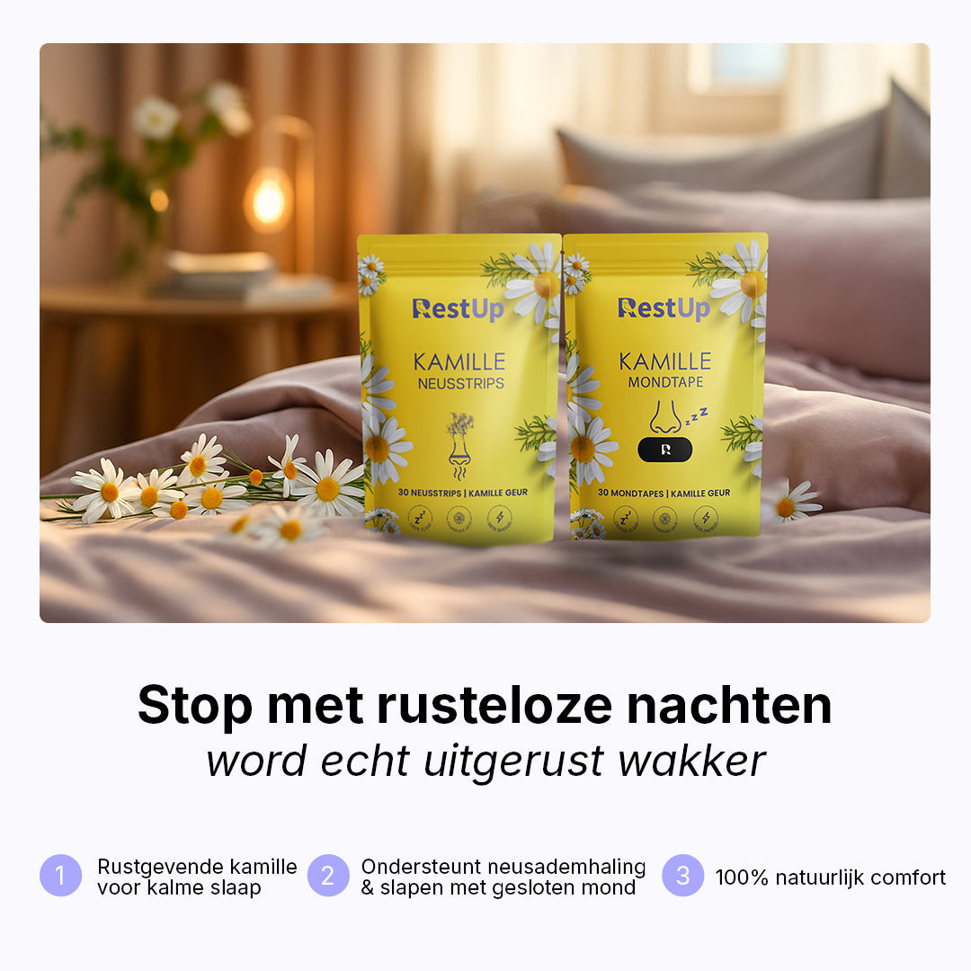BUNDEL DEAL | Kamille Mondtape & Neusstrips - Slaap Natuurlijk Door