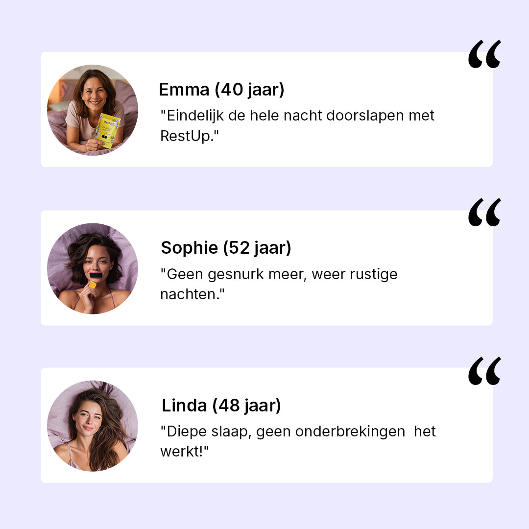 RestUp Kamille Mondtape | Slaap Eindelijk Door – Natuurlijk & Zonder Medicatie